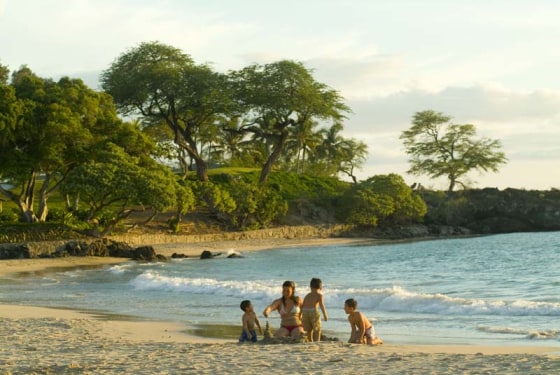 The Mauna Kea, (post-'06 earthquake) is welcoming back visitors with two family-friendly offers; book a Mountain View room, starting at $450 a night, and receive a fifth night free. Or upgrade to a Plumeria Beach Club room, starting at $700 per night, and receive your second room for free. Rates valid until September 30, 2009.